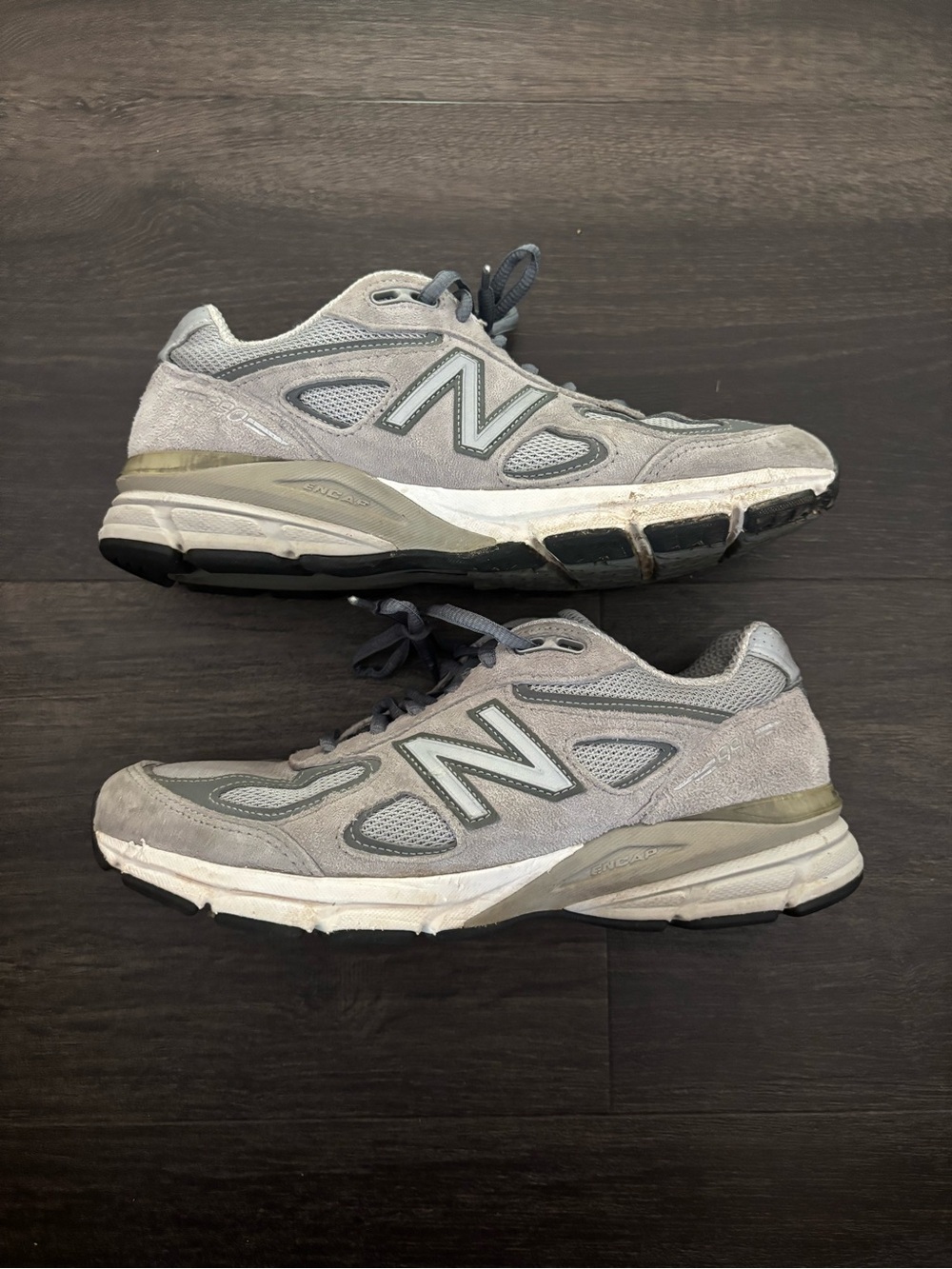 Women’s Vintage Size 8.5 New Balance 990v4 Made in USA Low Grey Silver